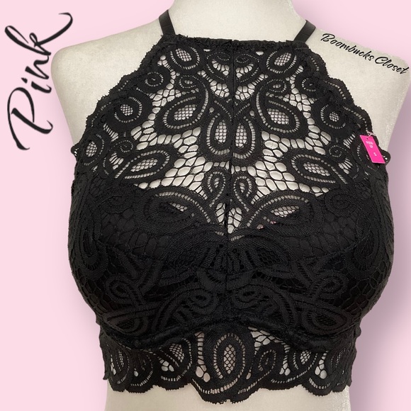 PInk Halter Lace Push up Bra Small - Picture 16 of 16